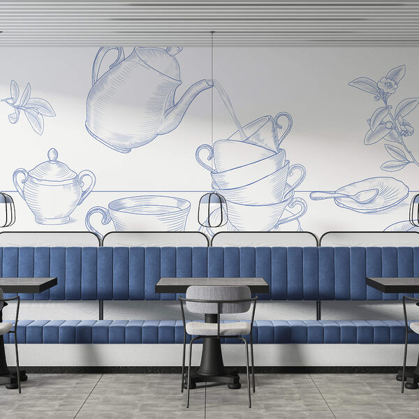 Ceainic turnând într-o stivă de cești de ceai Ceainic turnând într-o stivă de cești de ceai