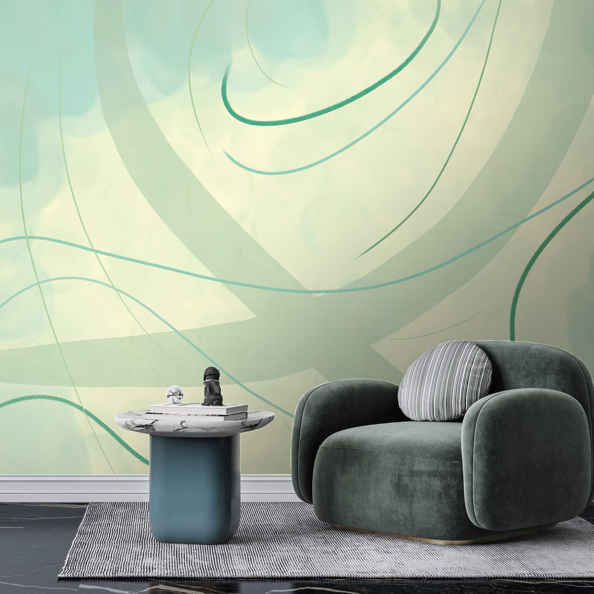 Vârtejuri delicate de culoare și formă