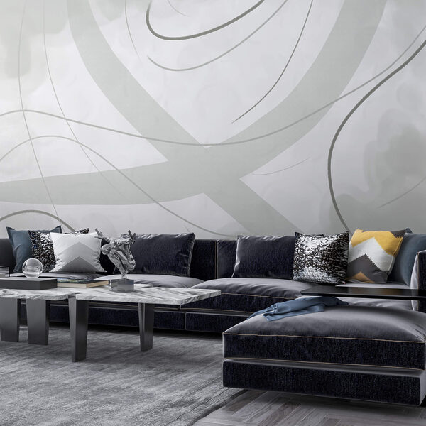 Fundal alb și gri cu linii și curbe Fundal alb și gri cu linii și curbe