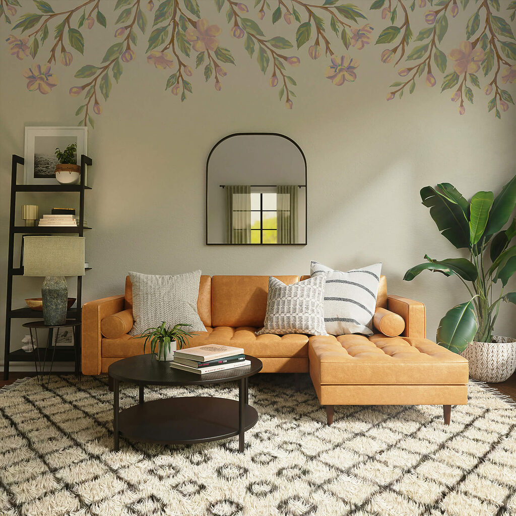 Flori delicate încadrează un fundal delicat