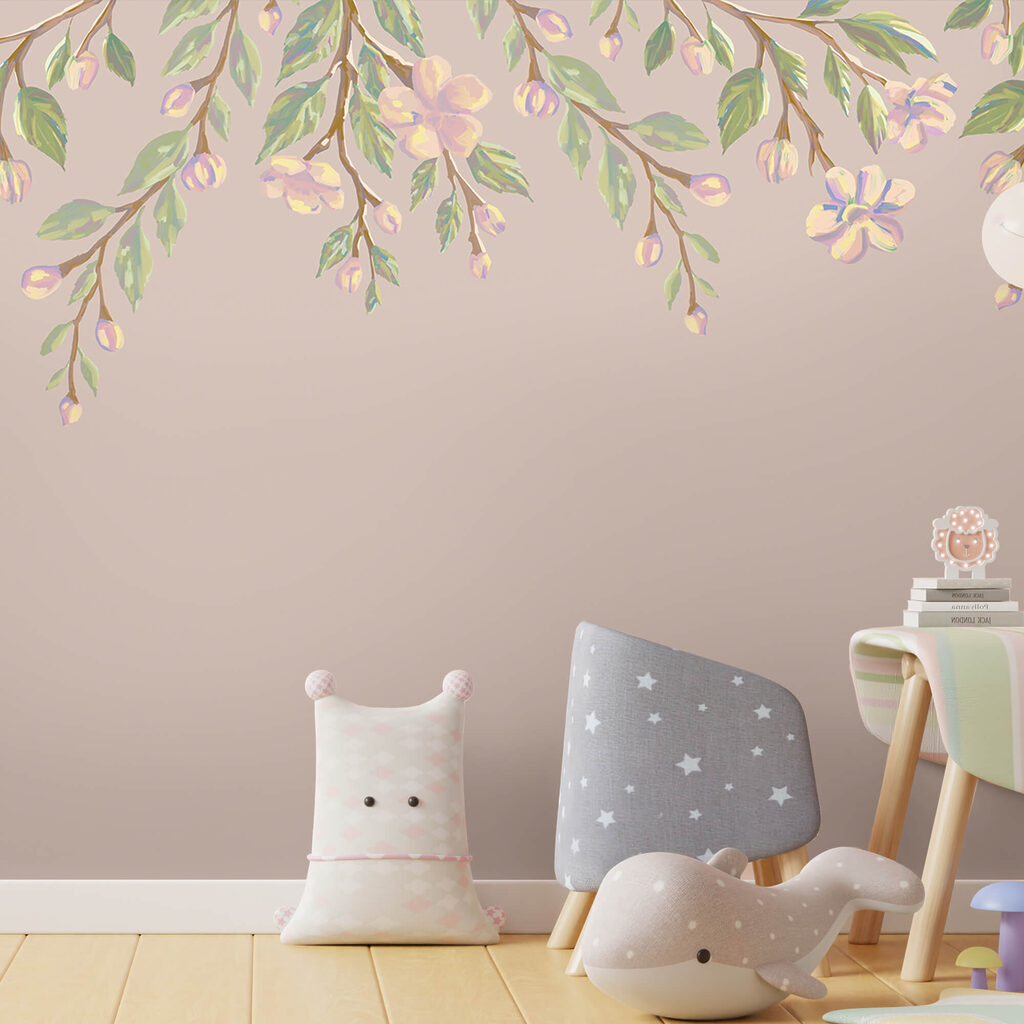 Design floral delicat pe un fundal moale