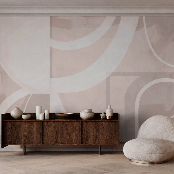 Forme abstracte în culori pastelate delicate