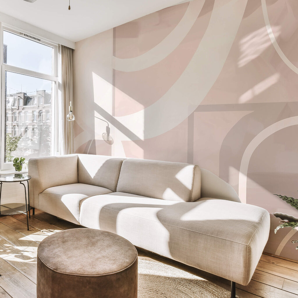 Forme abstracte în culori pastelate delicate