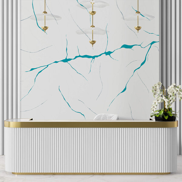 Linii albastre pe o suprafață albă