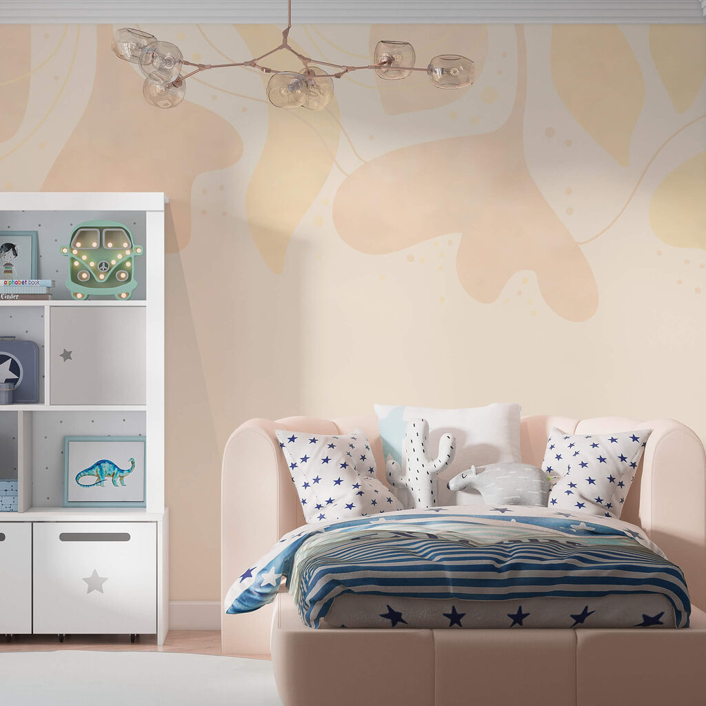 Frunze delicate în culori pastelate pe un fundal moale Frunze delicate în culori pastelate pe un fundal moale