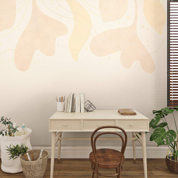 Frunze delicate în culori pastelate pe un fundal moale Frunze delicate în culori pastelate pe un fundal moale