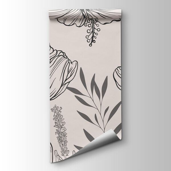 Delicate floral line art design