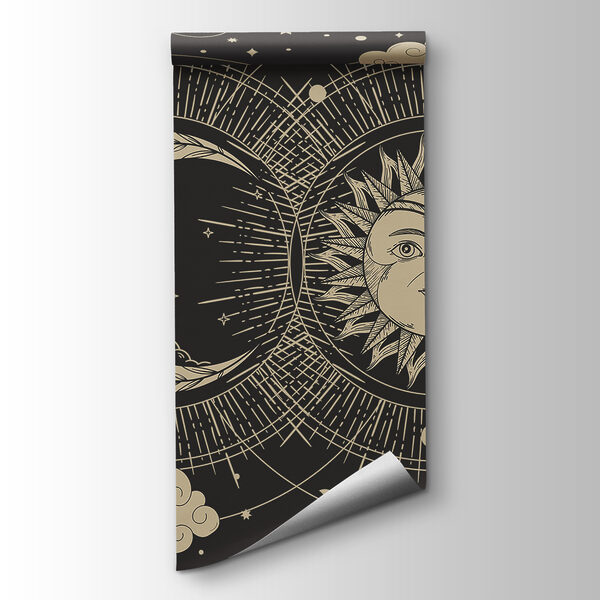 Sun and moon in the sky