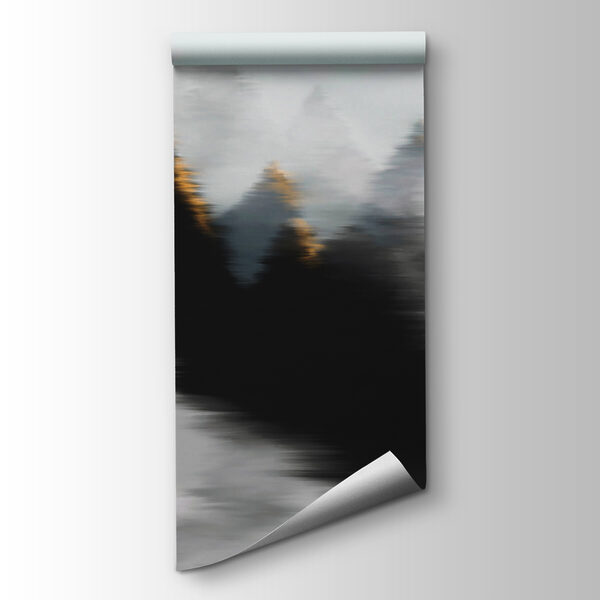 Foggy forest with trees