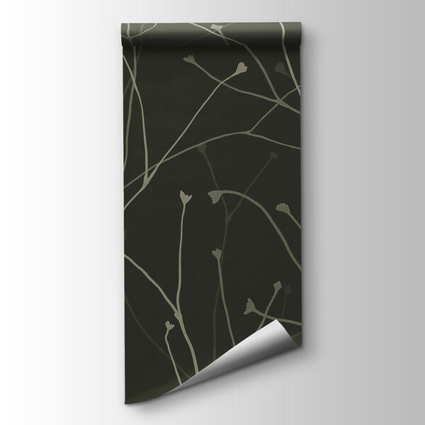 Delicate branches on a dark backdrop