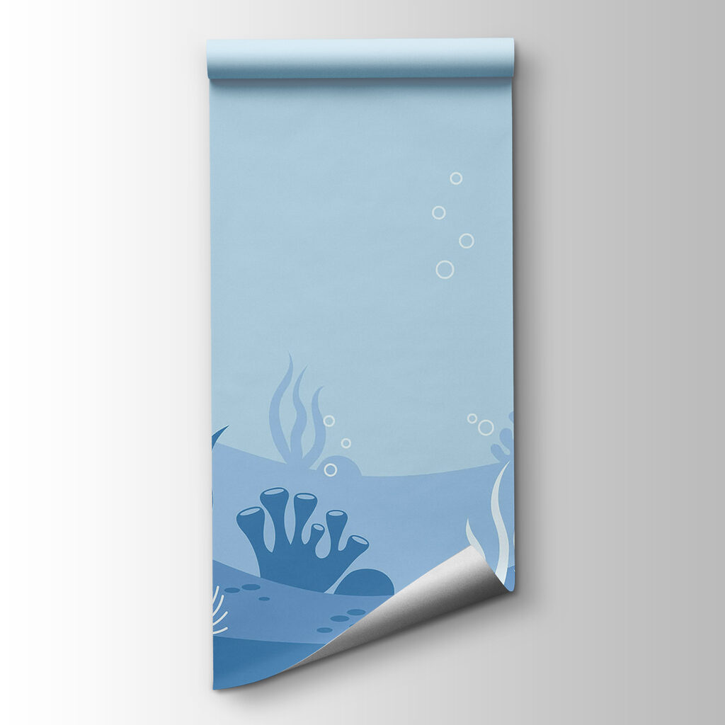 Blue and white underwater scene