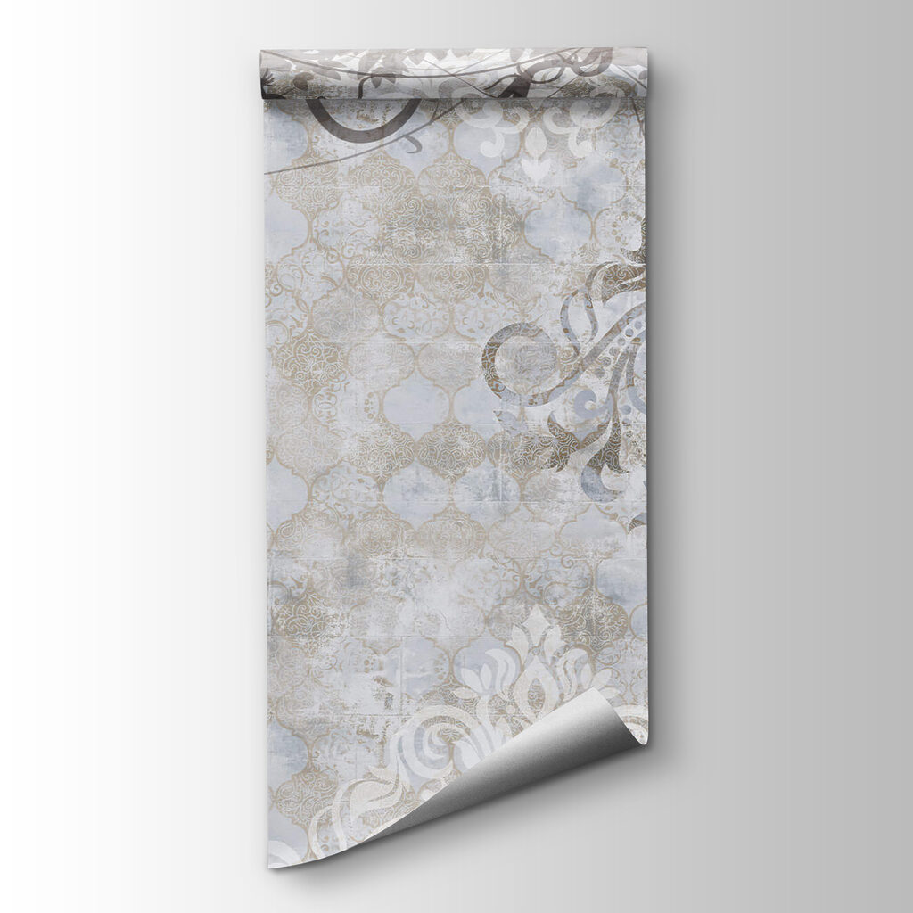 White wall with vines and leaves