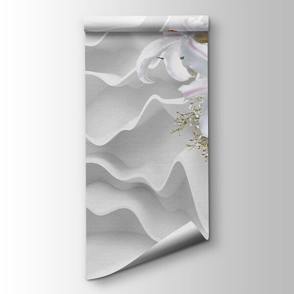 White flower arrangement on a white surface