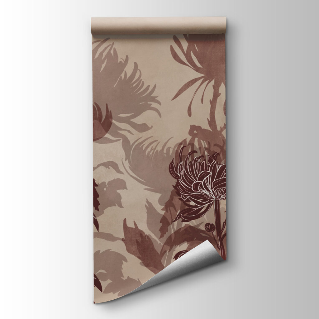 Drawing of flowers and leaves