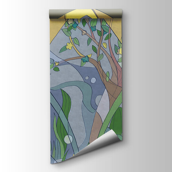 Colorful art of trees and plants