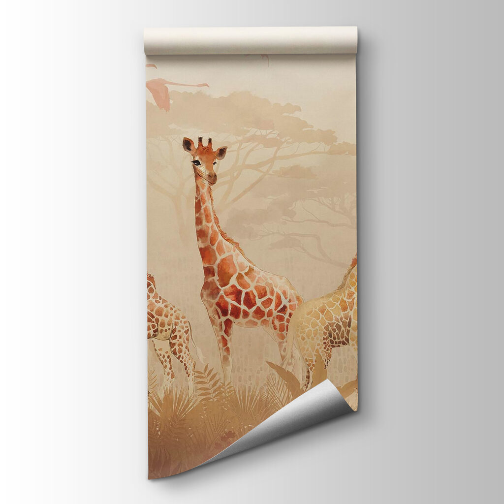 Group of giraffes in a field