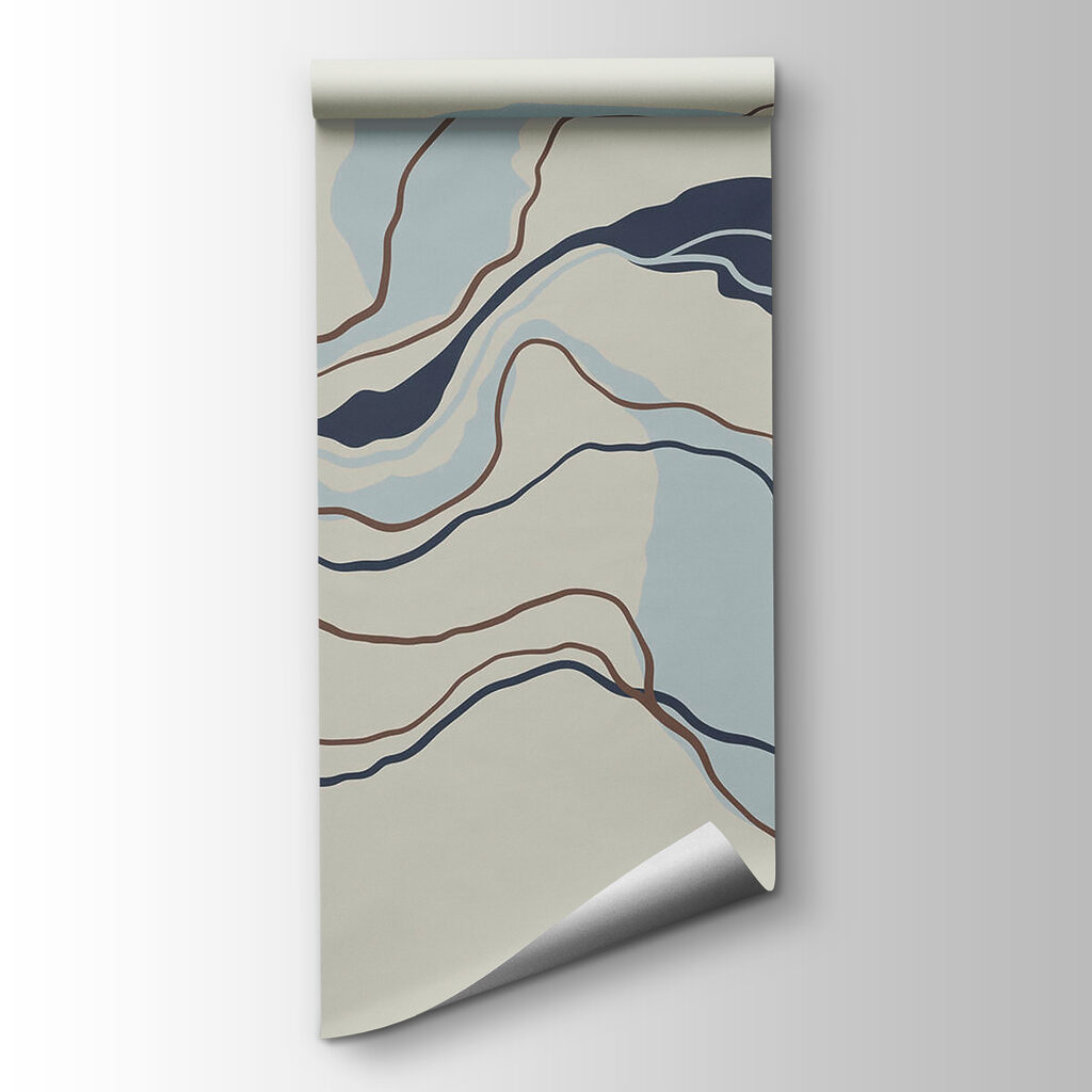 Flowing lines in serene hues Flowing lines in serene hues