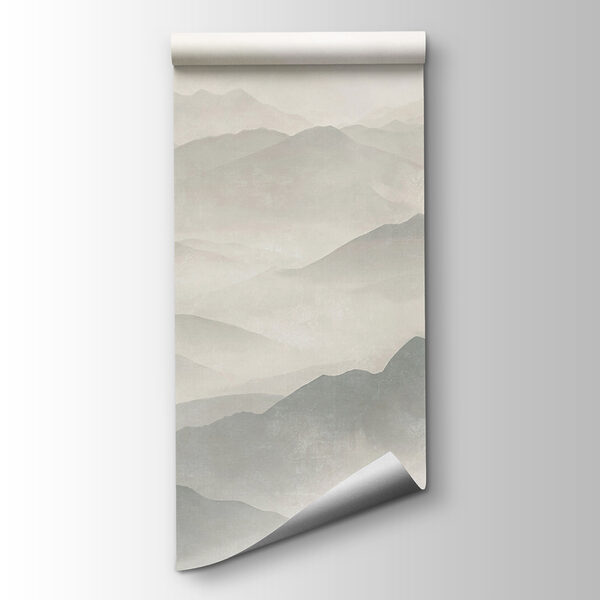 Foggy mountain range