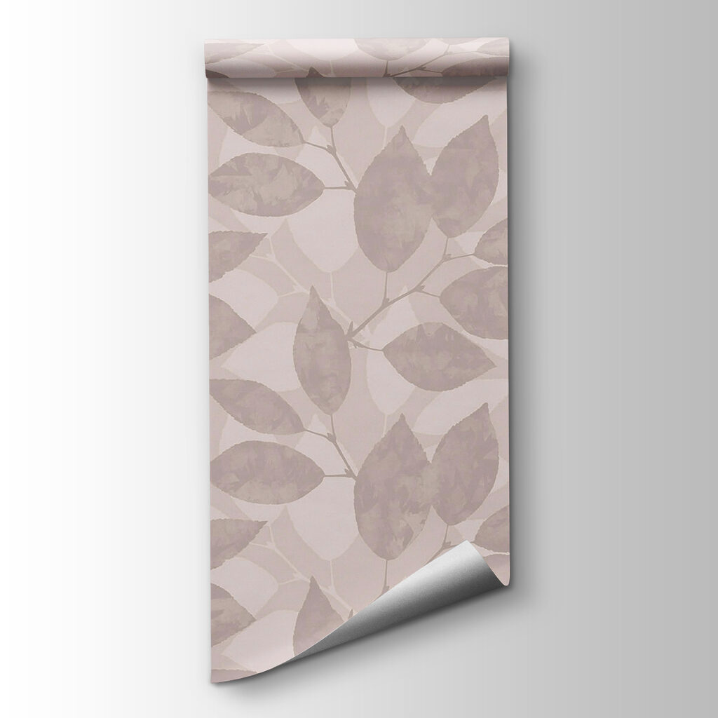 Pattern of leaves on a white background