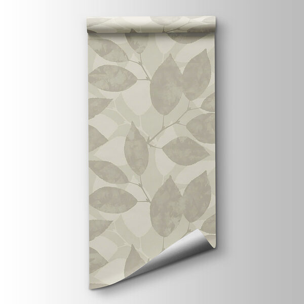 Pattern of leaves on a white background