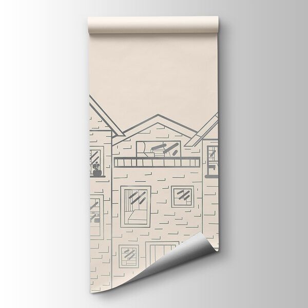 Drawing of a row of houses