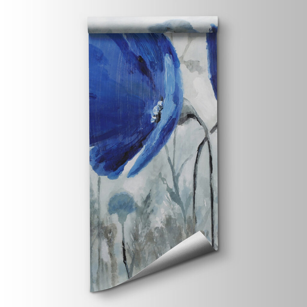 Painting of blue flowers