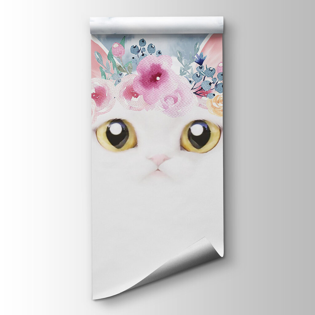 Cat with flowers on its head Cat with flowers on its head