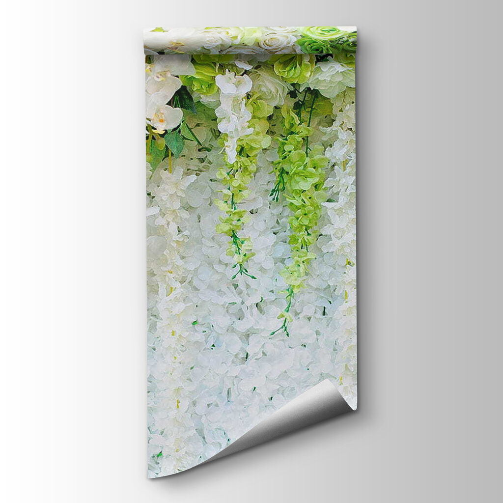 Wall of flowers and vines