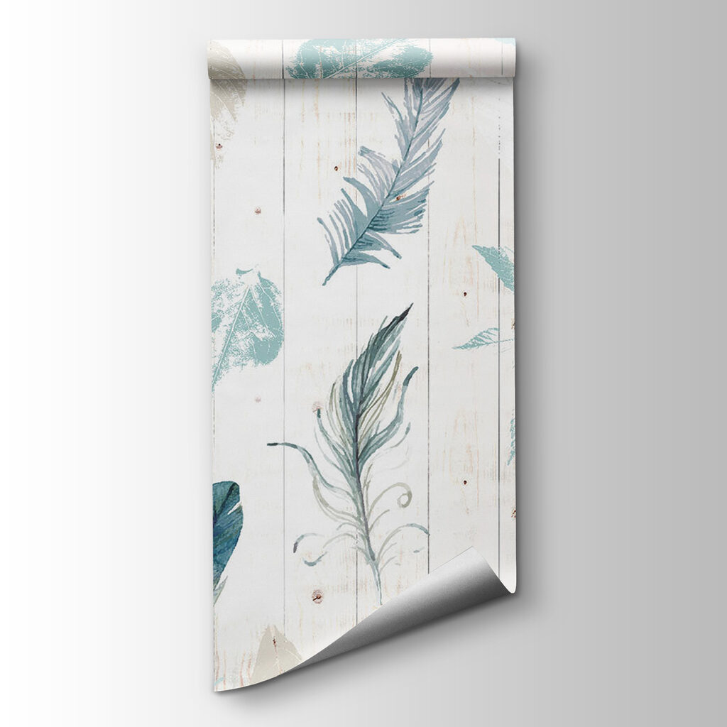 Group of feathers on a wood surface Group of feathers on a wood surface