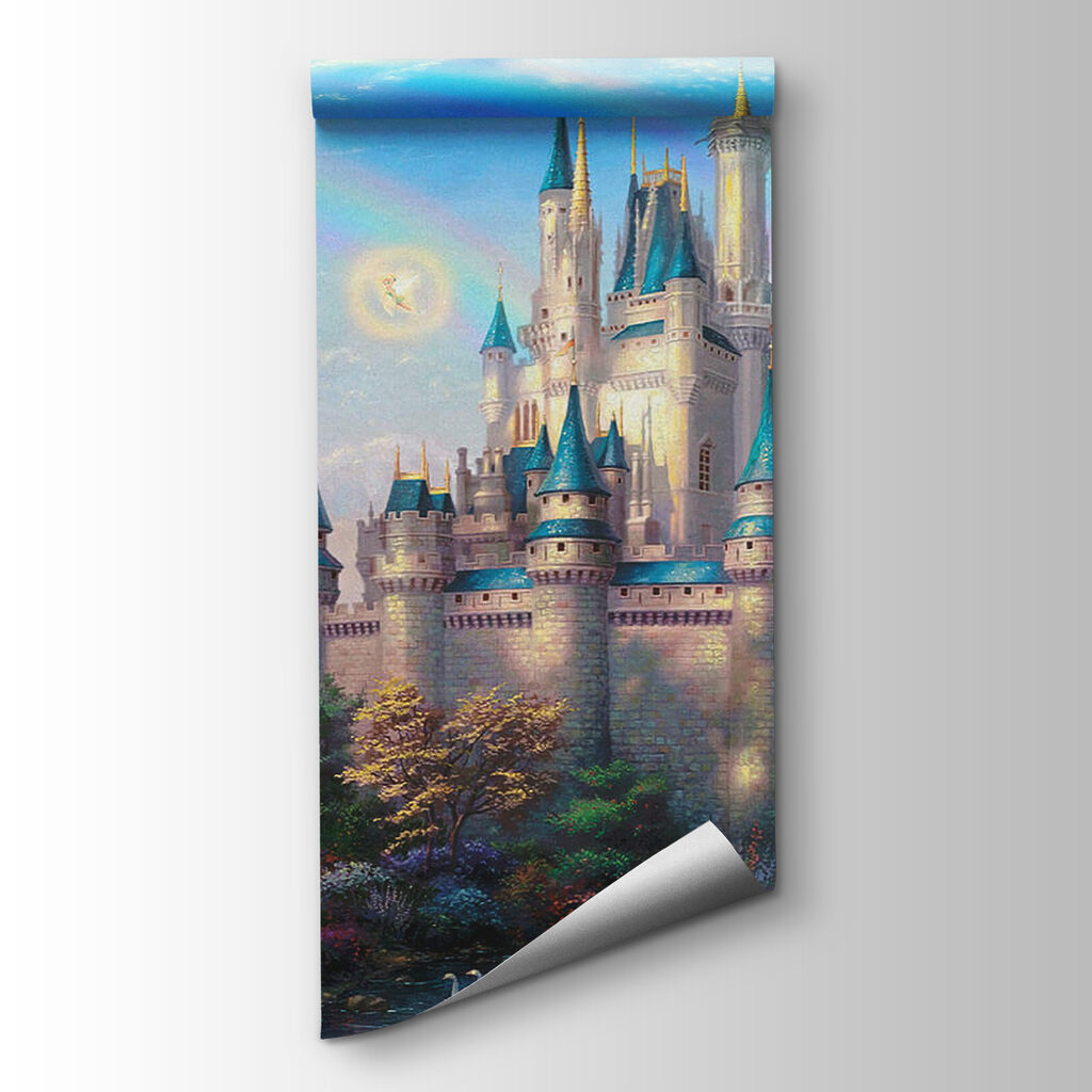 Castle with a rainbow in the sky