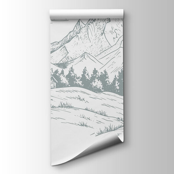 Landscape with trees and mountains Landscape with trees and mountains