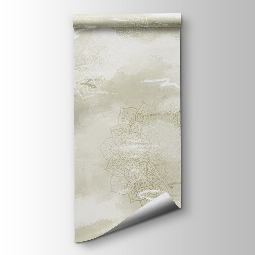 Serene mandala design in muted tones Serene mandala design in muted tones