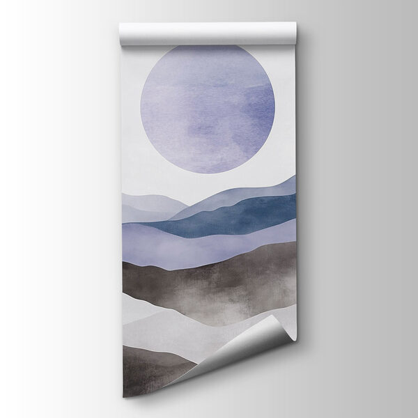 Landscape with mountains and a sun Landscape with mountains and a sun