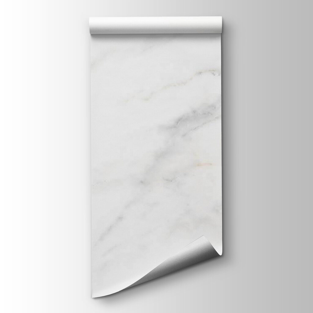 White marble surface with black veins White marble surface with black veins