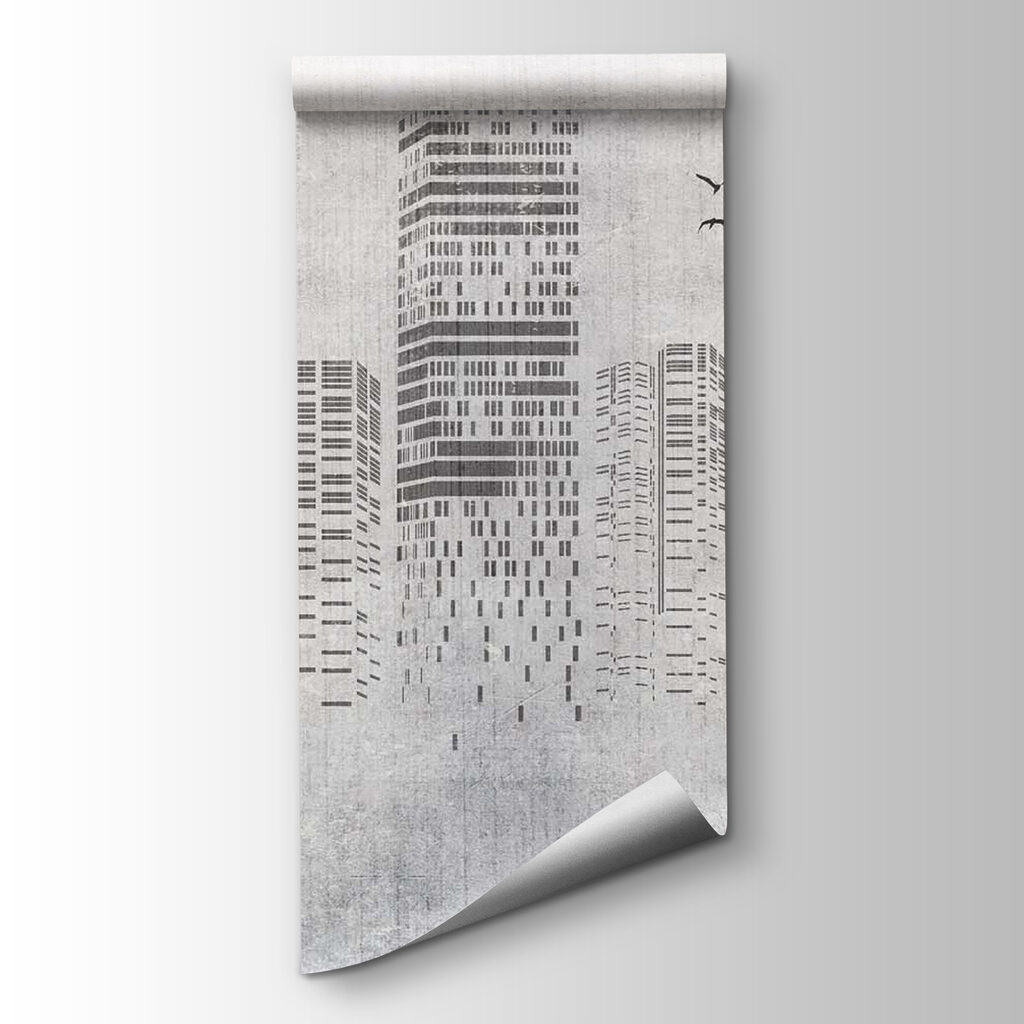 Greyscale image of a city