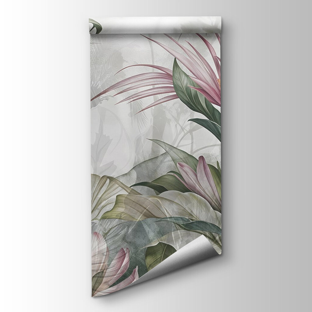 Painting of flowers and leaves Painting of flowers and leaves