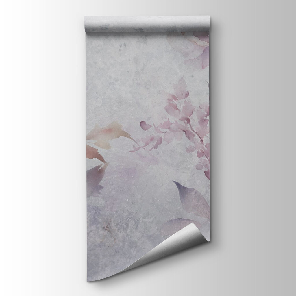 Painting of flowers on a white background Painting of flowers on a white background