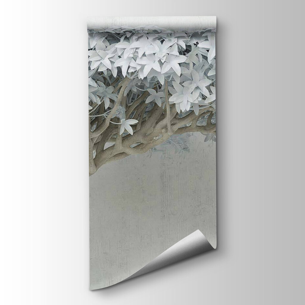 White tree with white leaves