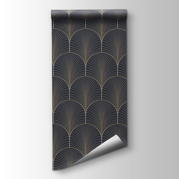Elegant seamless midnight scallop pattern
