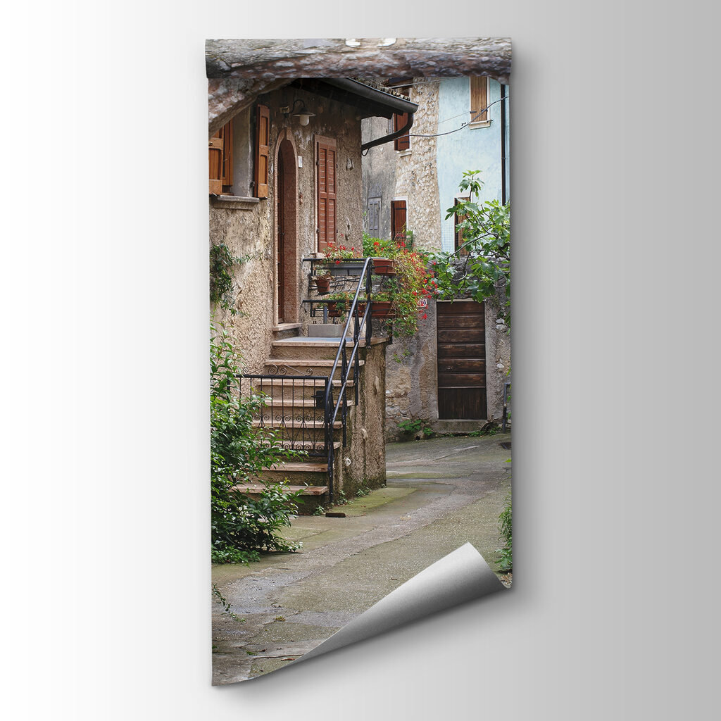 Stone archway with plants and stairs Stone archway with plants and stairs