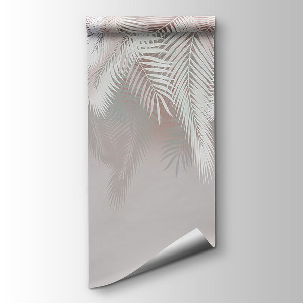 White leaves on a gray background