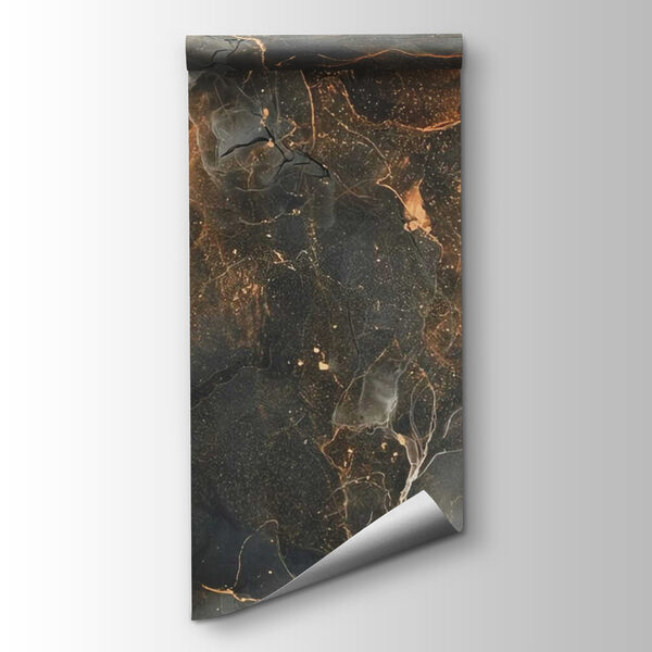 Black and orange marbled surface