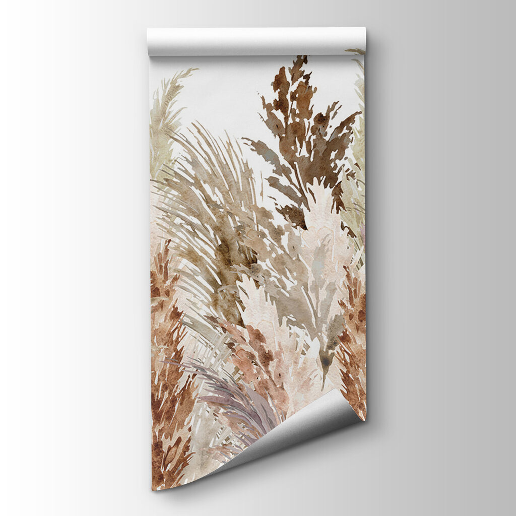 Group of brown and white plants