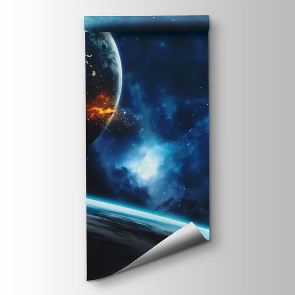 Planet with a crack in the earth