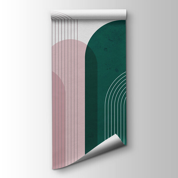 A green and pink art