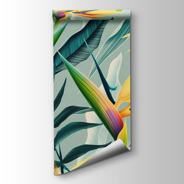 Colorful flowers and leaves Colorful flowers and leaves