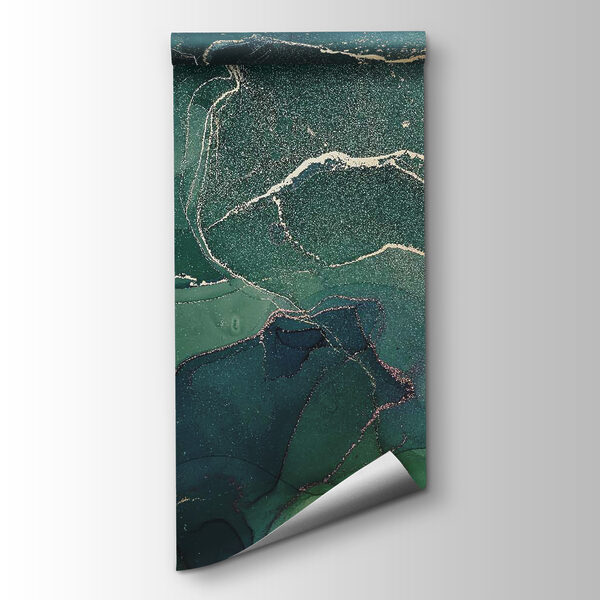 Emerald currents with sparkling veins