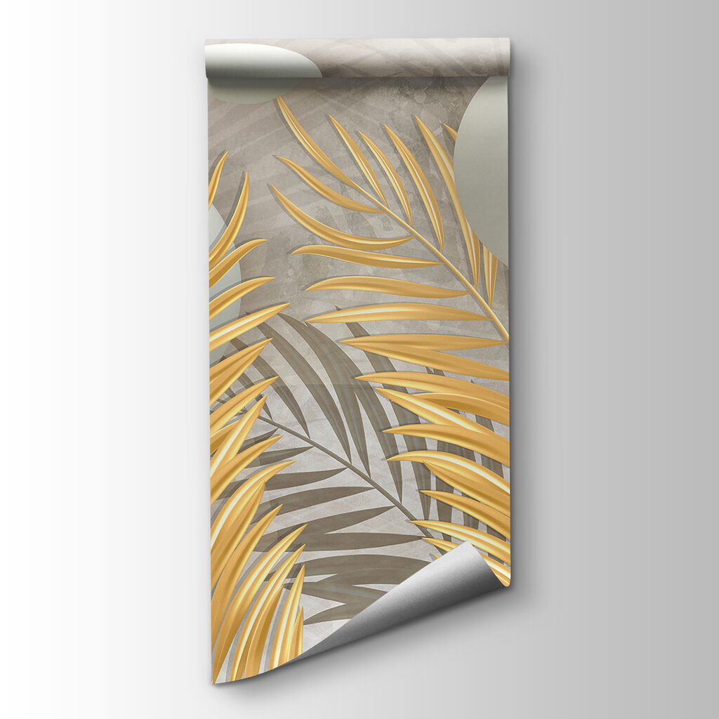 Spheres and leaves in metallic hues