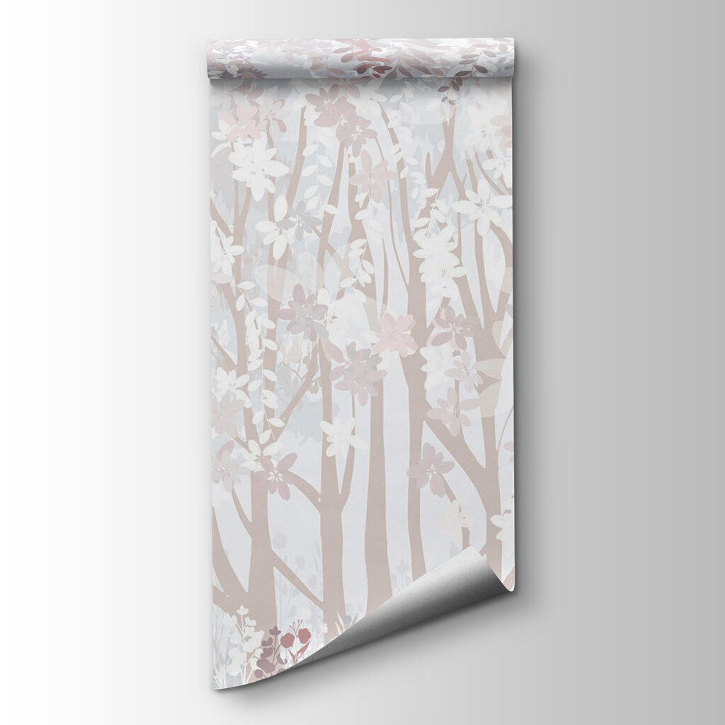 White and pink floral pattern