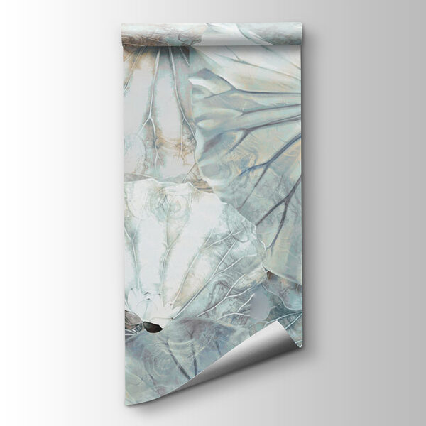 Elegant lilies on soft water leaves Elegant lilies on soft water leaves